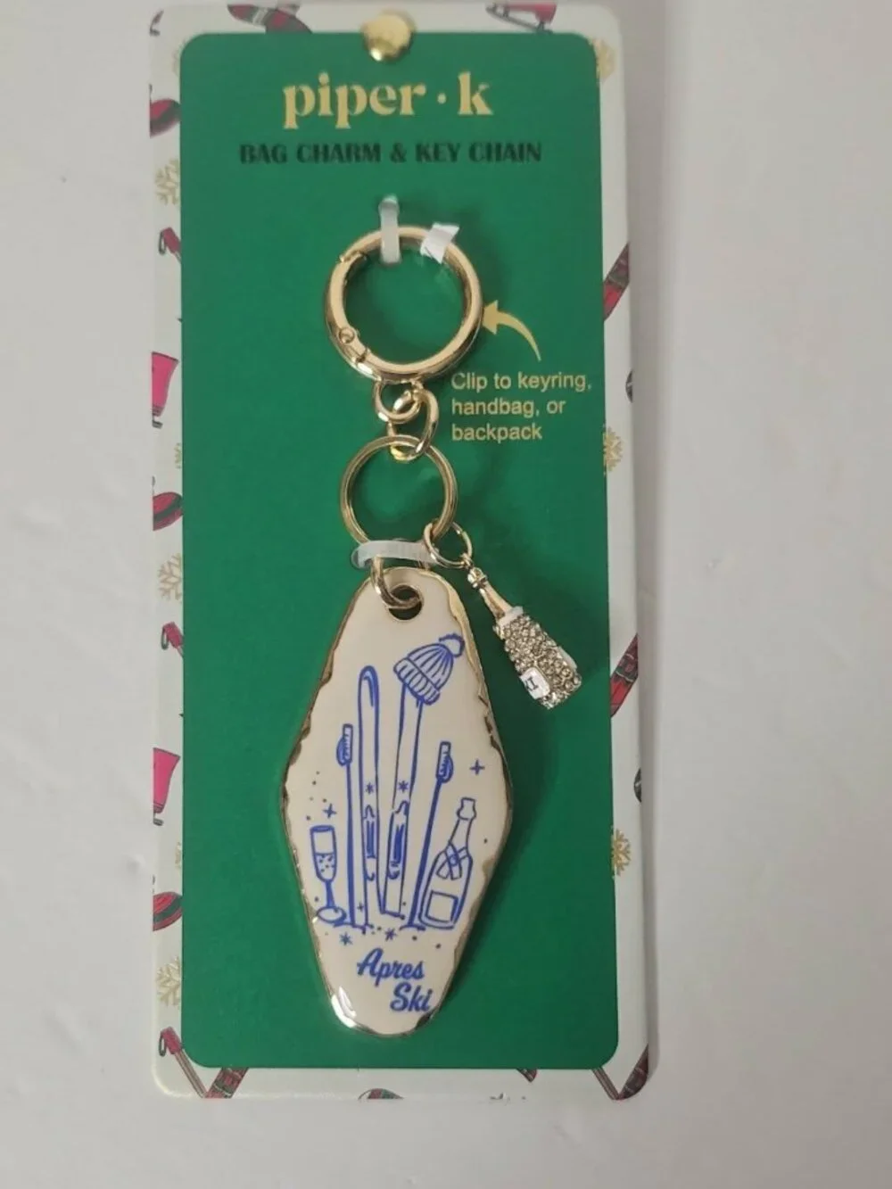 Piper K Après Ski Bag Charm & Key Chain – NWT